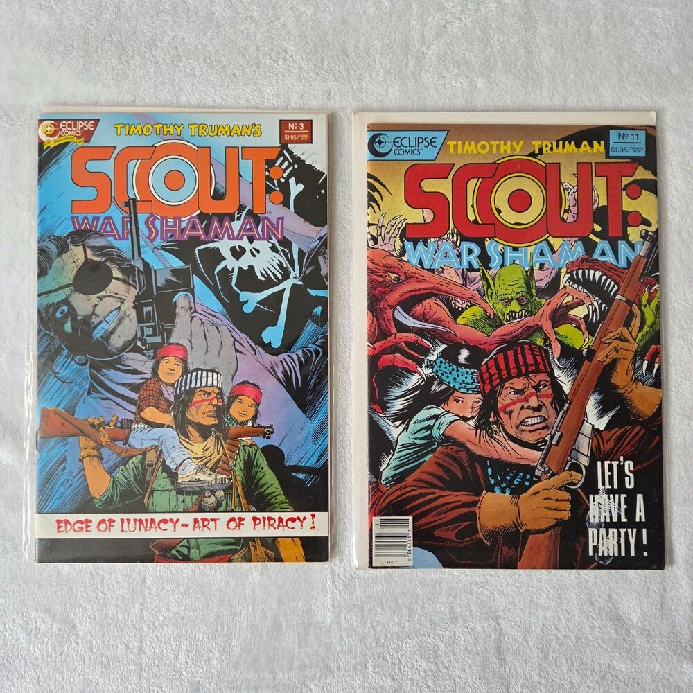 Scout: War Shaman #3, #11 | 1988-89 Eclipse Indie Lot VG/F Bagged